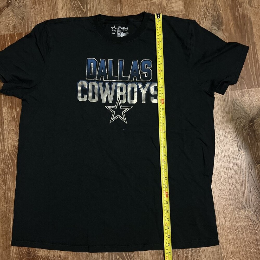 Dallas Cowboys‎ Authentic Men's Black Metalic Short Sleeve T Shirt ￼2X
